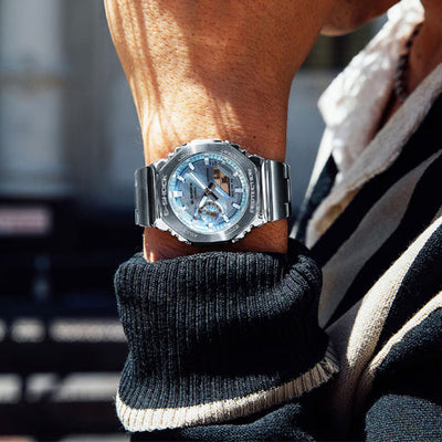 Casio G-Shock G-Steel Ice Blue Dial Men 44.4mm G1613 GM-2110D-2A