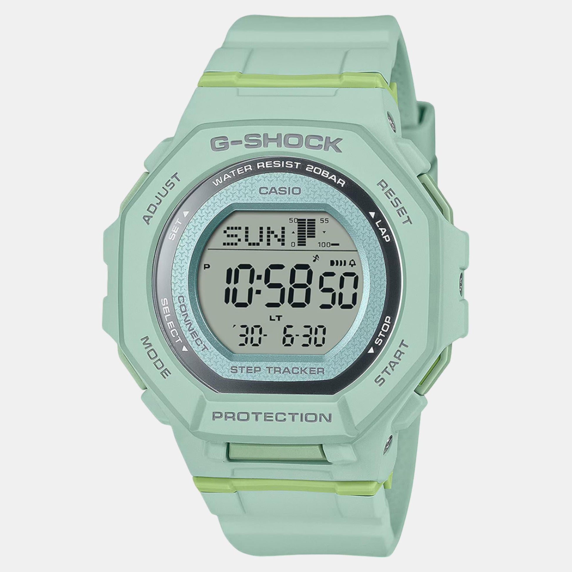 G-Shock Women Quartz Green Dial Digital Resin Watch G1618