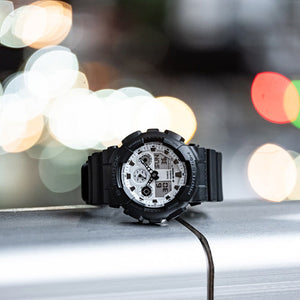 Casio G-Shock GA-100 Series White Dial Men 51.2mm G1635 GA-100WD-1A