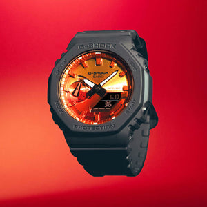 Casio G-Shock 2100 Series Orange Dial Men 45.4mm G1659 GA-2100FLS-8A4DR