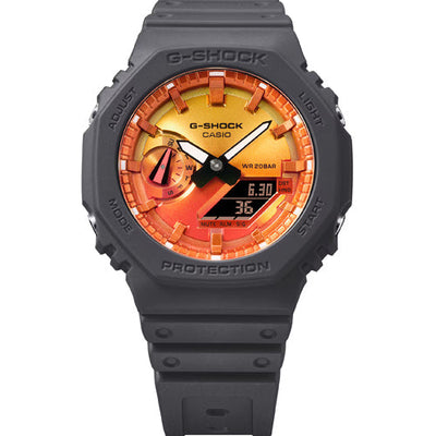 Casio G-Shock 2100 Series Orange Dial Men 45.4mm G1651 GA-2100FL-8A