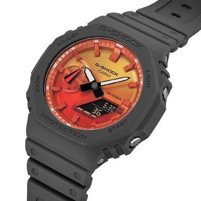 Casio G-Shock 2100 Series Orange Dial Men 45.4mm G1659 GA-2100FLS-8A4DR