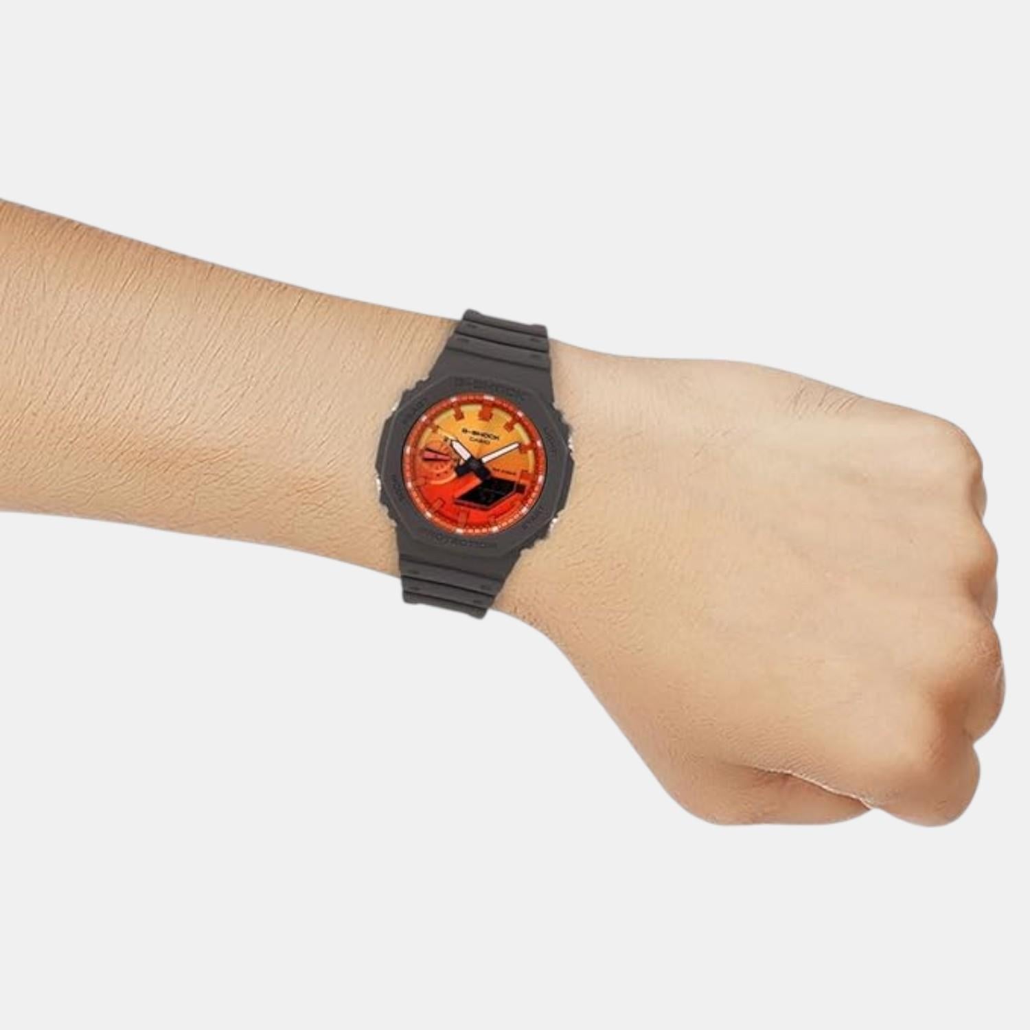 G-Shock Men Quartz Orange Dial Analog-Digital Resin Watch G1651