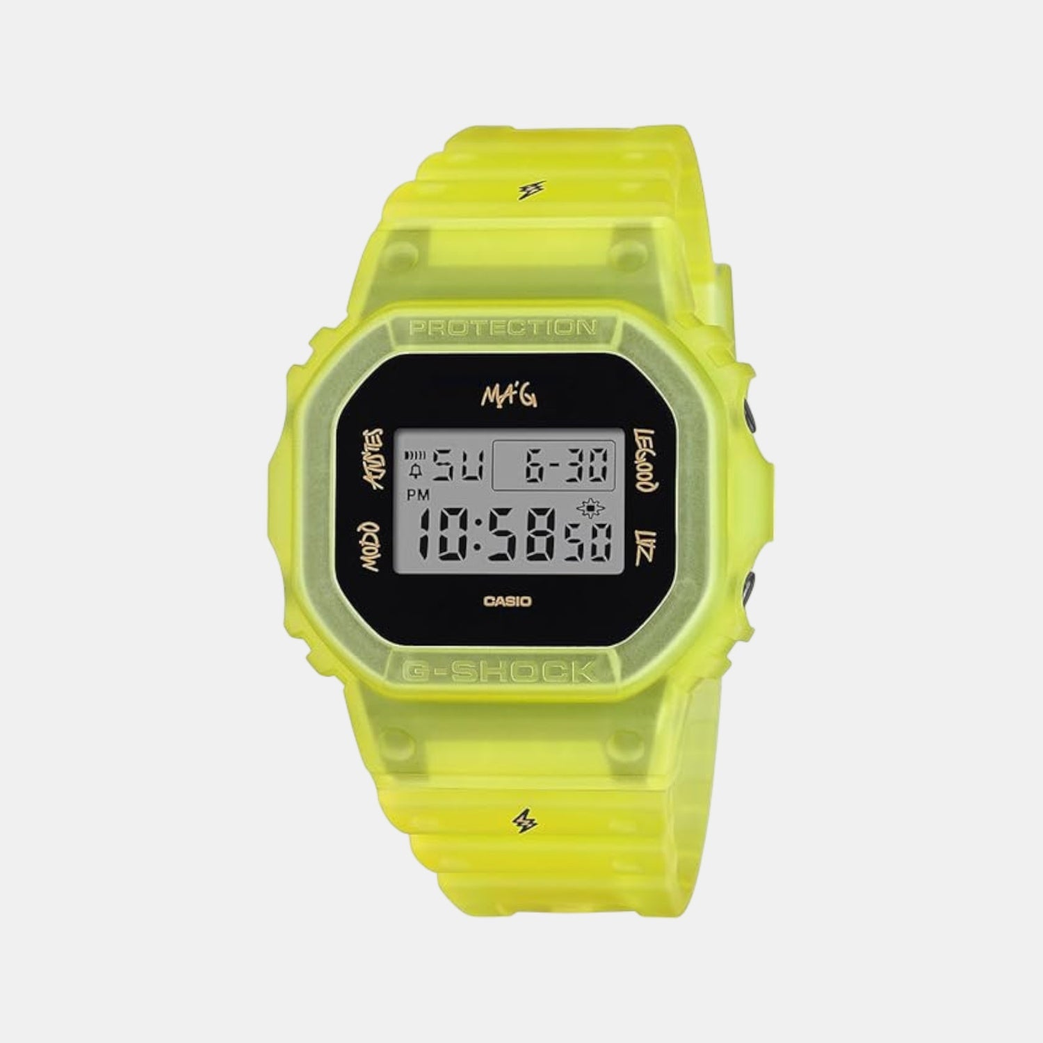 G-Shock Men Quartz Black Dial Digital Resin Watch G1652