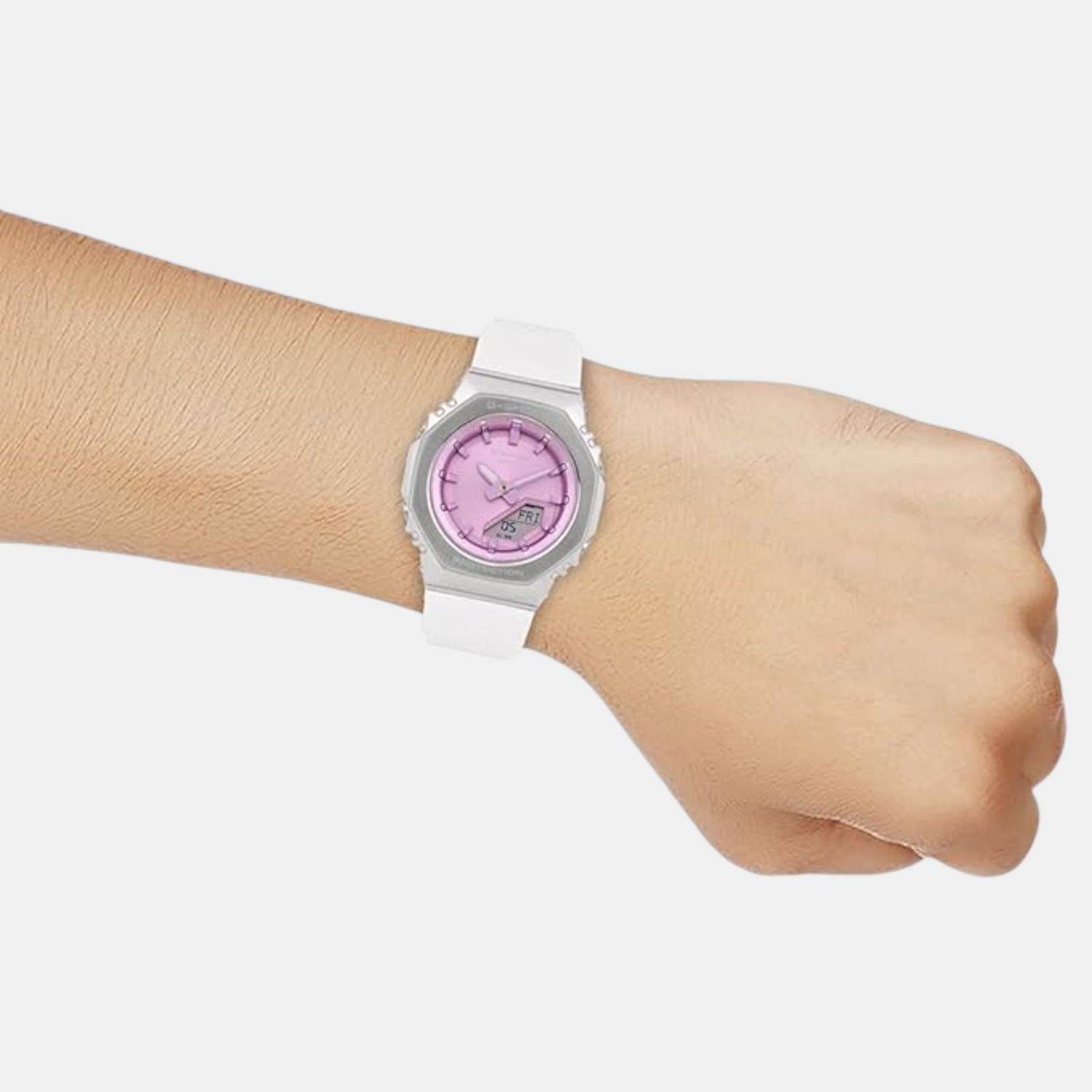 G-Shock Women Quartz Pink Dial Analog-Digital Resin Watch G1656