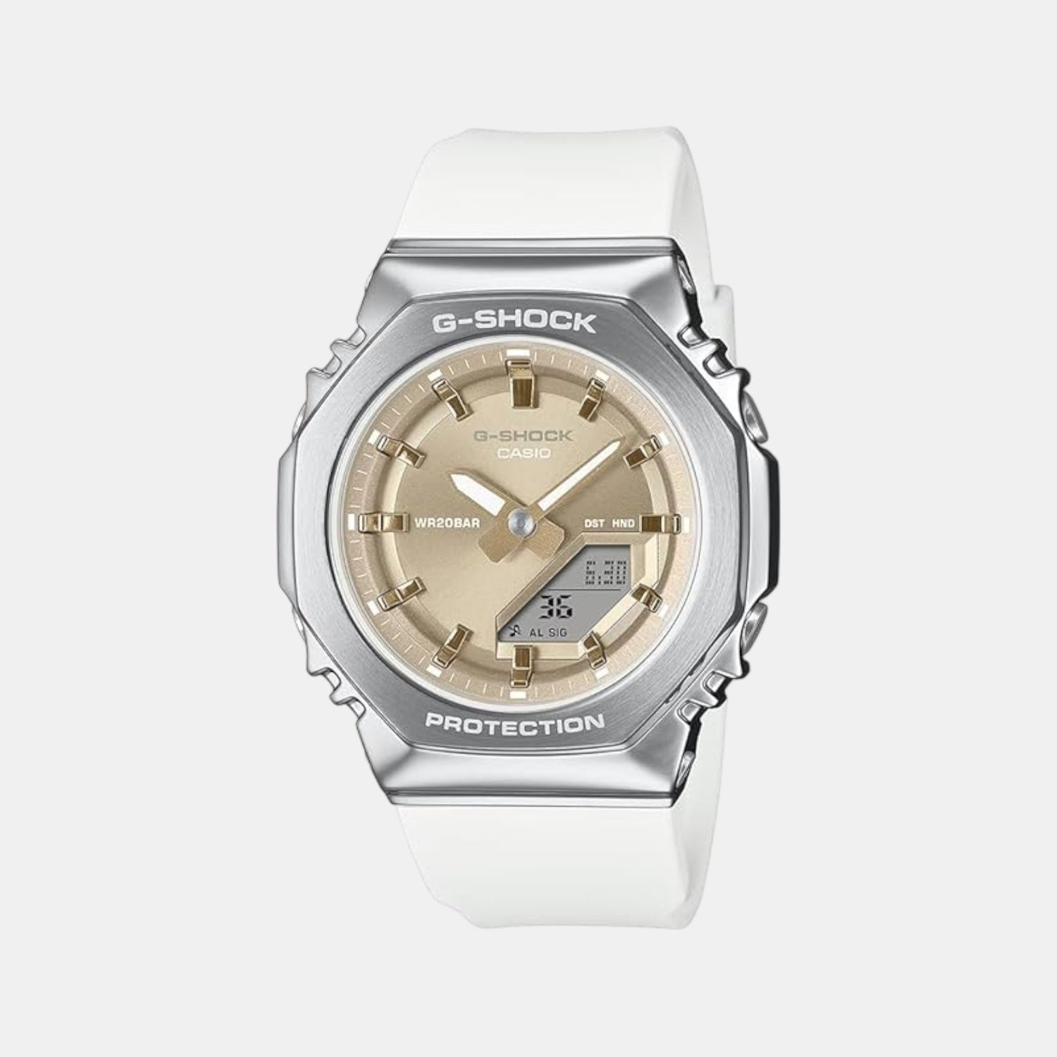 G-Shock Women Quartz Gold Dial Analog-Digital Resin Watch G1657