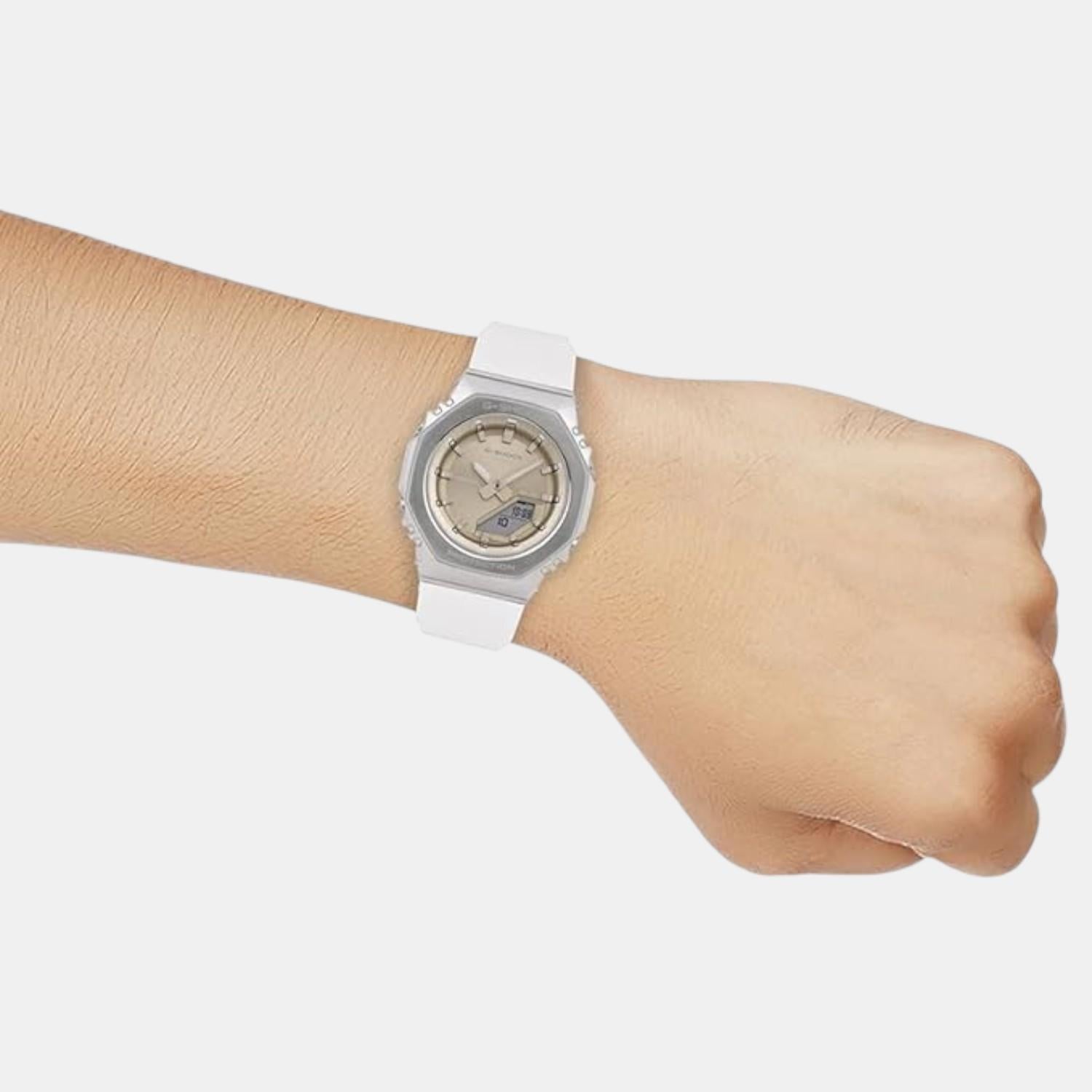 G-Shock Women Quartz Gold Dial Analog-Digital Resin Watch G1657