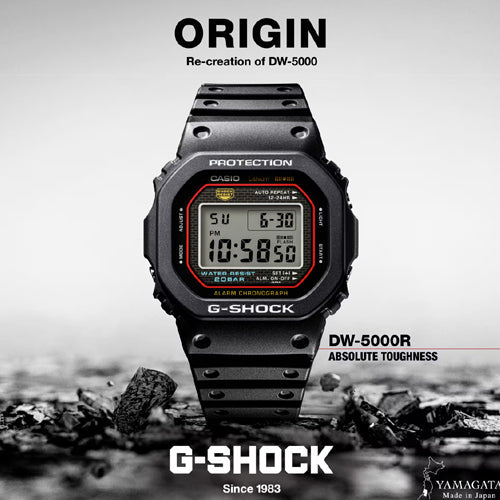 Casio G-Shock Re-creating the original design of the first G-SHOCK 5000 Series Black Dial Men 42.3mm G1660 DW-5000R-1A