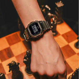 Casio G-Shock FINE METALLIC Series G-STEEL 5600 Series Black Dial Men 43.2mm G1666 GM-5600YM-8