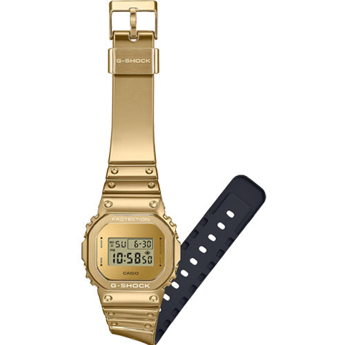 Casio G-Shock FINE METALLIC Series G-STEEL 5600 Series Gold Dial Men 43.2mm G1667 GM-5600YMG-9