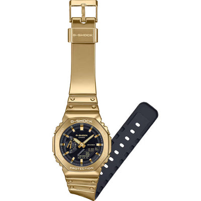 Casio G-Shock FINE METALLIC Series G-STEEL 2100 Series Black Dial Men 44.4mm G1669 GM-2100YMG-9A