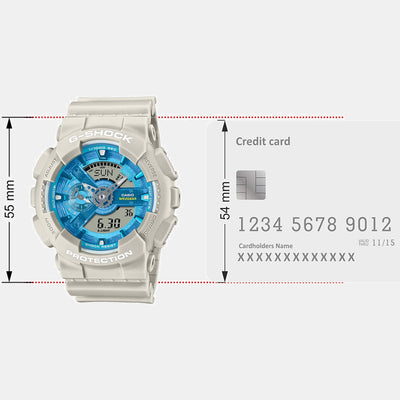 G-Shock Men Quartz Blue Dial Analog Resin Watch G1682
