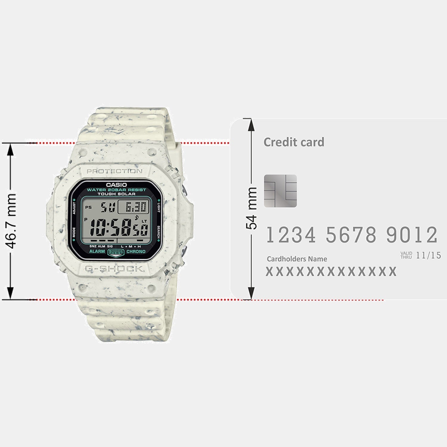 G-Shock Men Quartz Black Dial Digital Resin Watch G1703