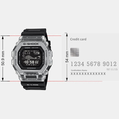 G-Shock Men Quartz Black Dial Digital Resin Watch G1708