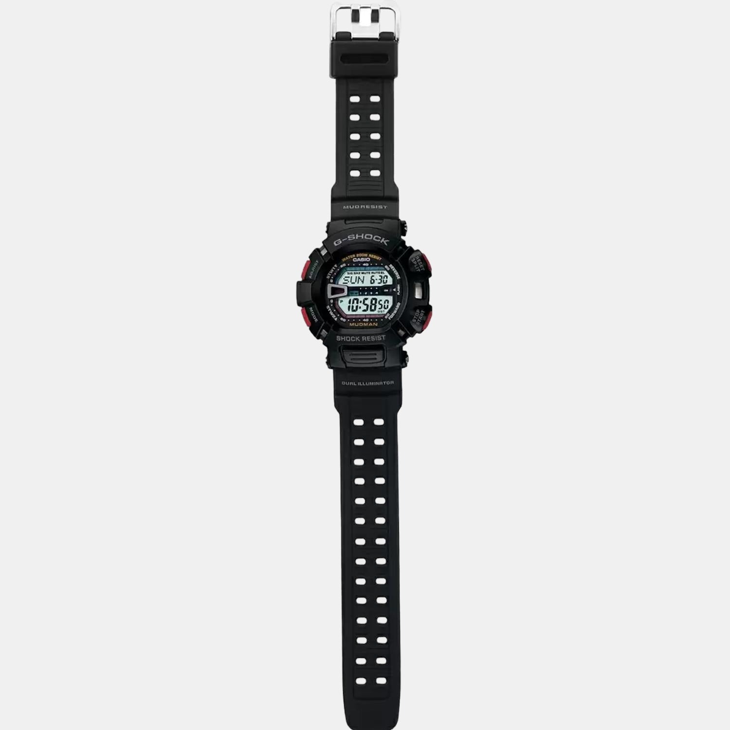 G-Shock Men Quartz Black Dial Digital Resin Watch G201
