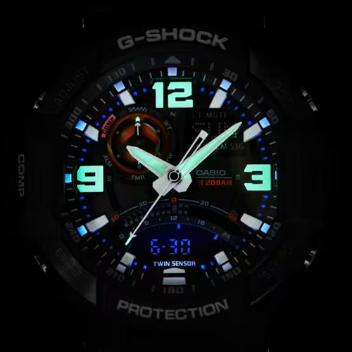 Casio G-Shock Gravitymaster Master Of G - AIR Black Dial Men 52.1mm G435 GA-1000-1A