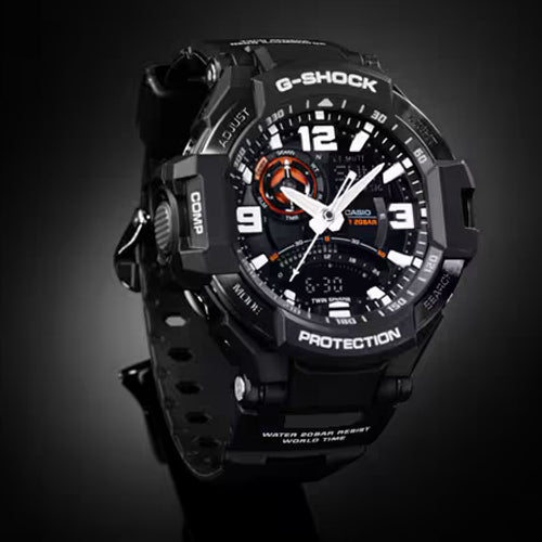 Casio G-Shock Gravitymaster Master Of G - AIR Black Dial Men 52.1mm G435 GA-1000-1A