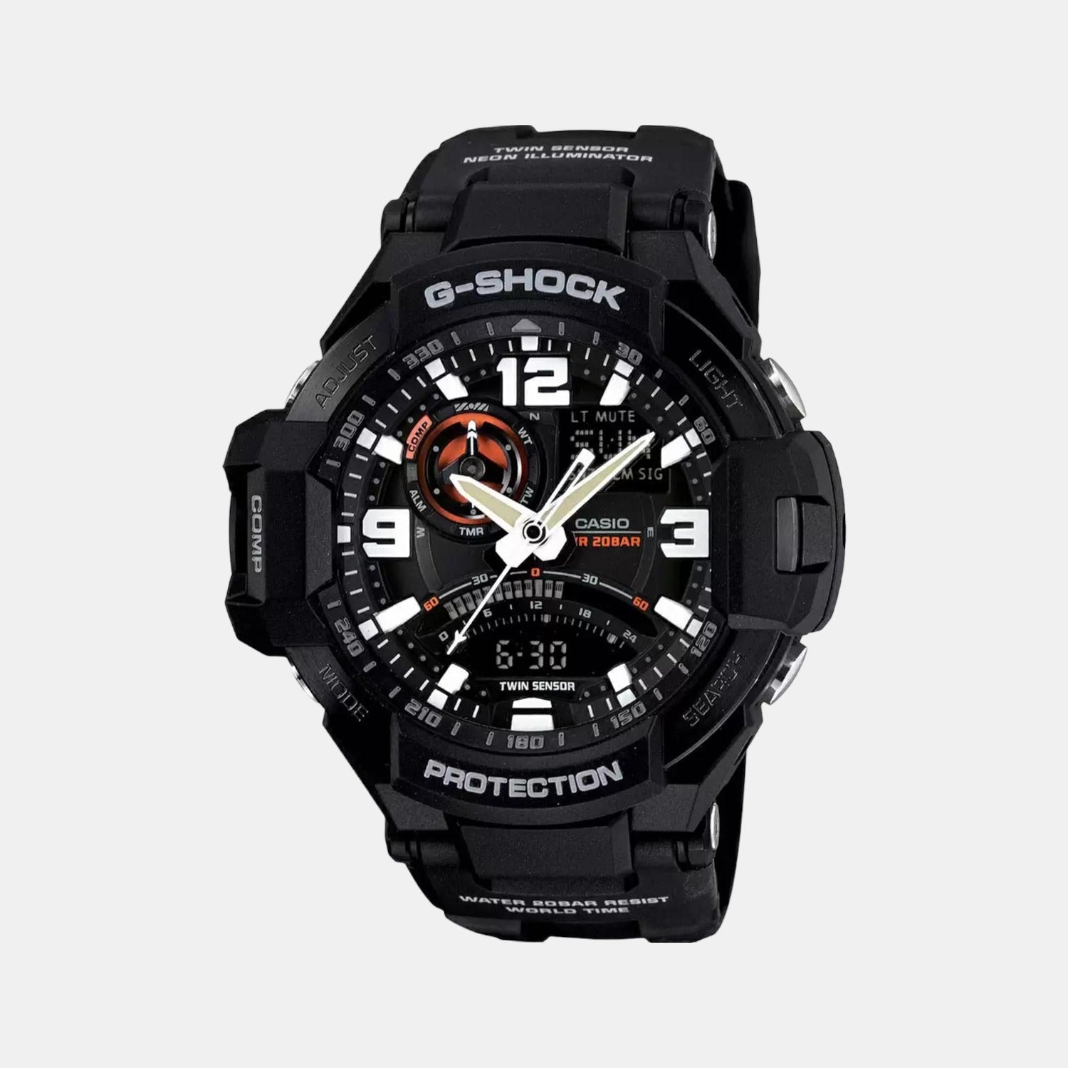 G-Shock Men Quartz Black Dial Analog-Digital Resin Watch G435