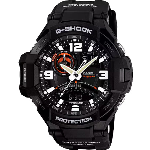 Casio G-Shock Gravitymaster Master Of G - AIR Black Dial Men 52.1mm G435 GA-1000-1A