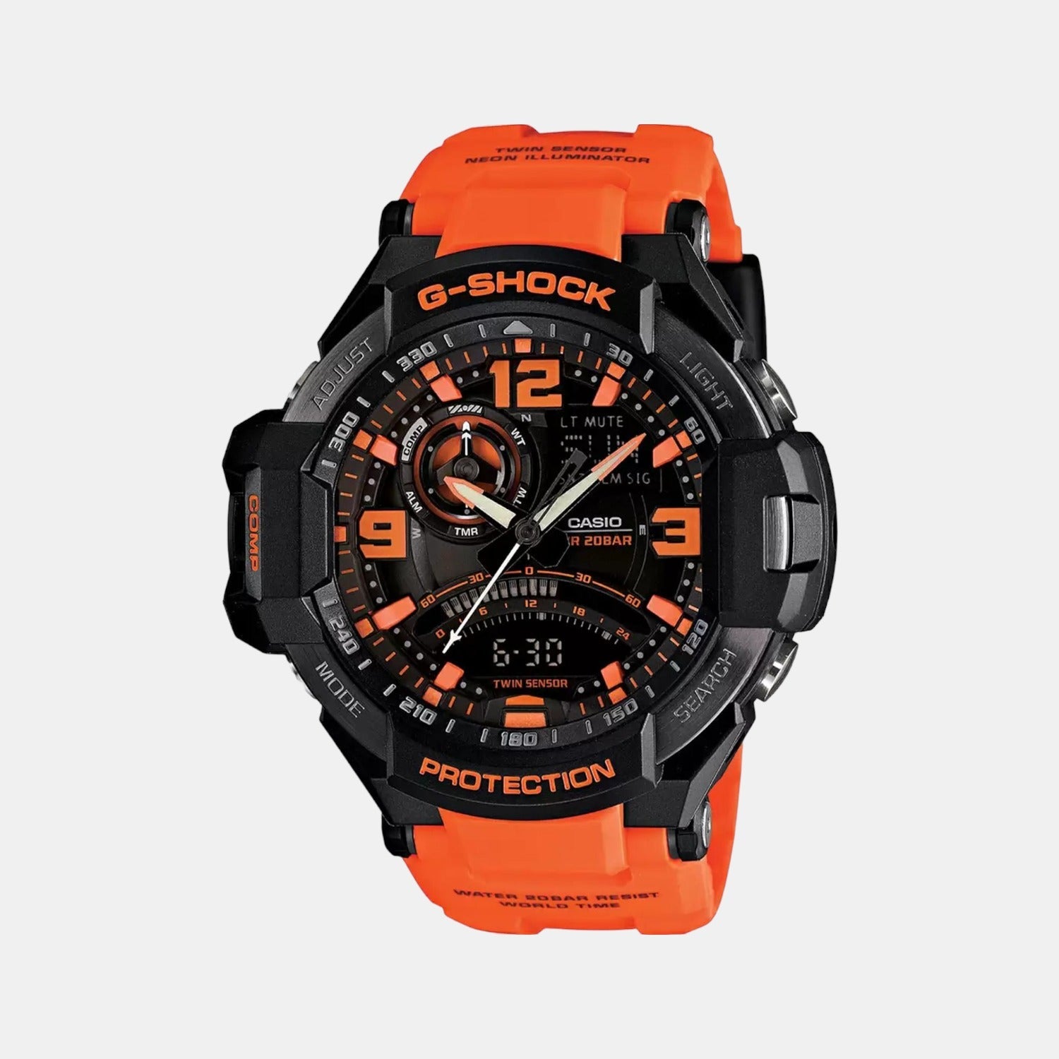 G-Shock Men Quartz Black Dial Analog-Digital Resin Watch G468