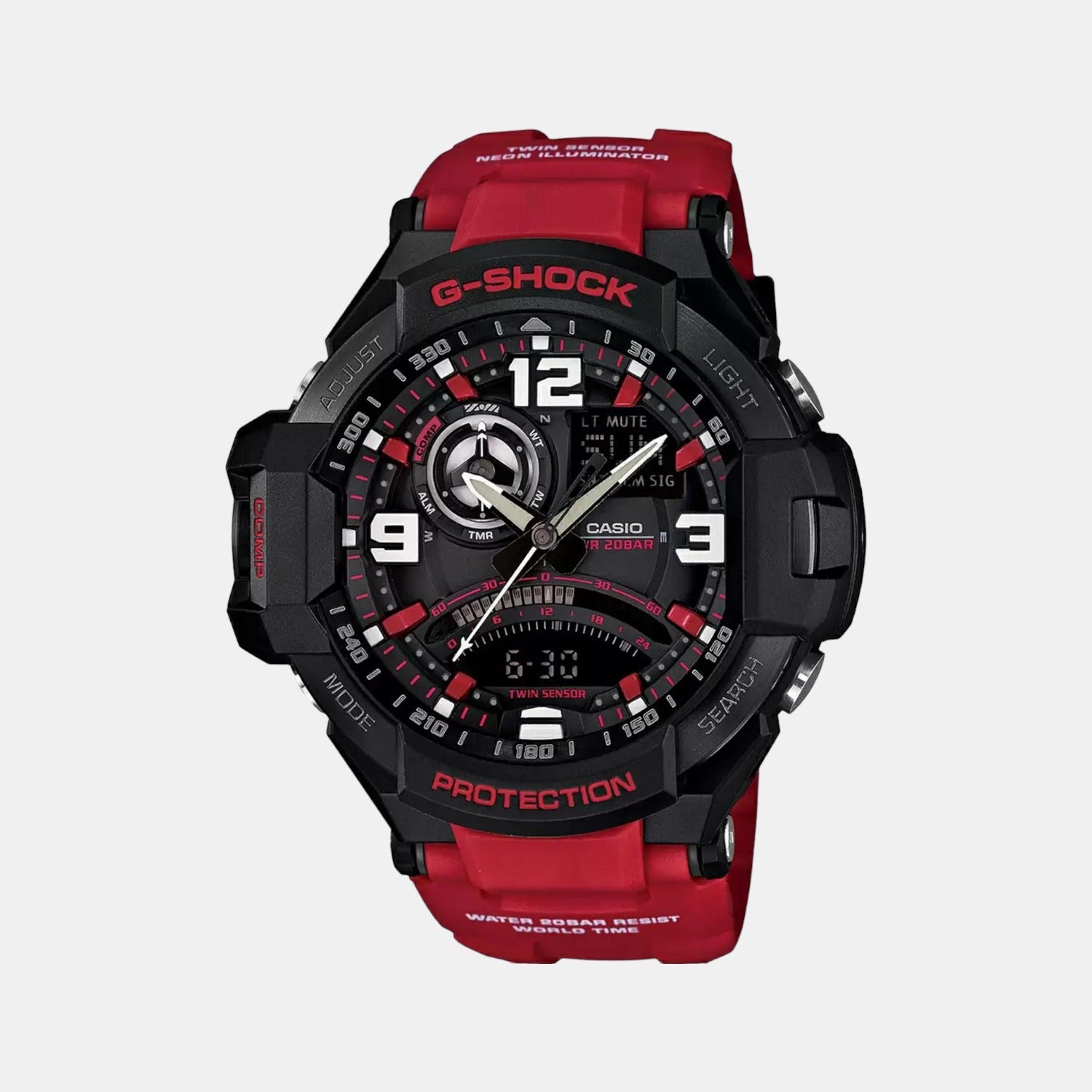 G-Shock Men Quartz Black Dial Analog-Digital Resin Watch G542