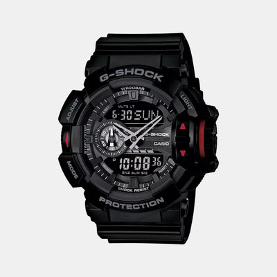 G-Shock Men Quartz Black Dial Analog-Digital Resin Watch G566