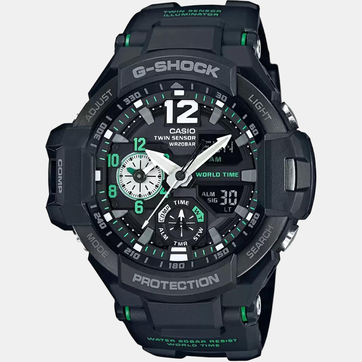 G-Shock Men Quartz Black Dial Analog-Digital Resin Watch G595