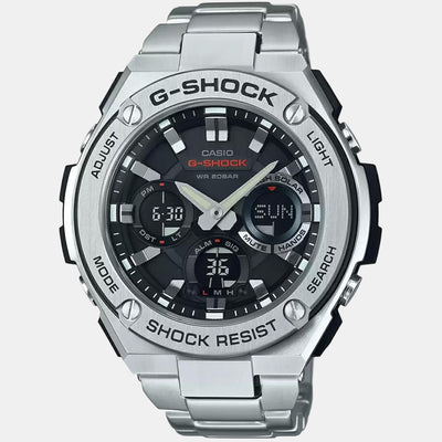G-Shock Men Quartz Black Dial Analog-Digital Stainless Steel Watch G604