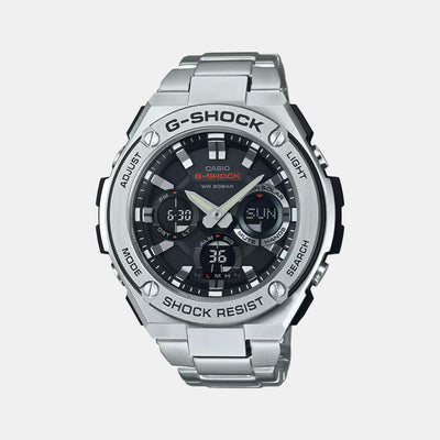 G-Shock Men Quartz Black Dial Analog-Digital Stainless Steel Watch G604