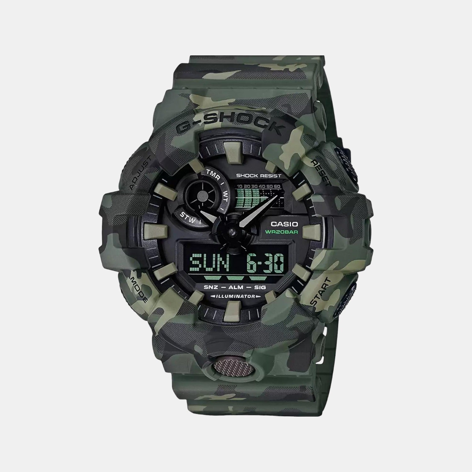 G-Shock Men Quartz Grey Dial Analog-Digital Resin Watch G824