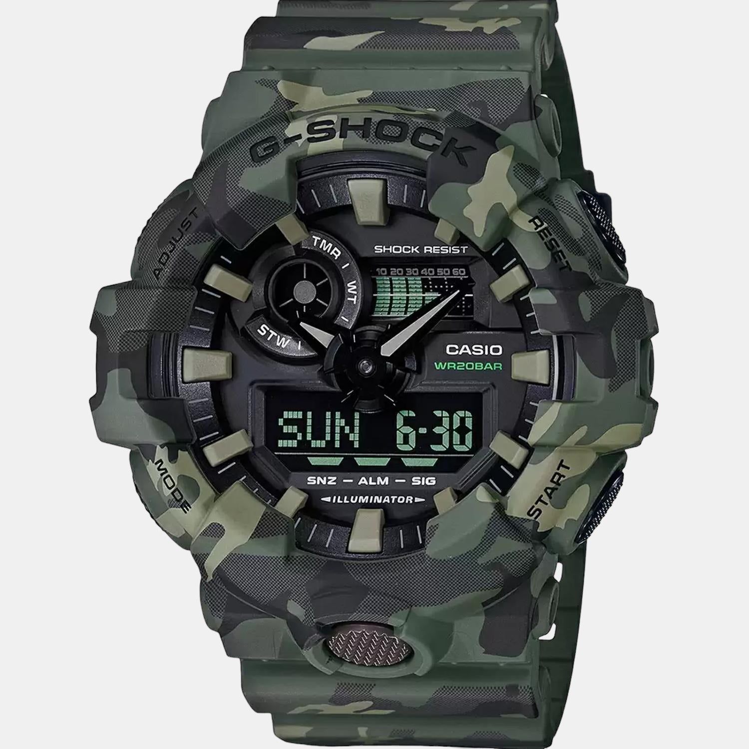 G-Shock Men Quartz Grey Dial Analog-Digital Resin Watch G824