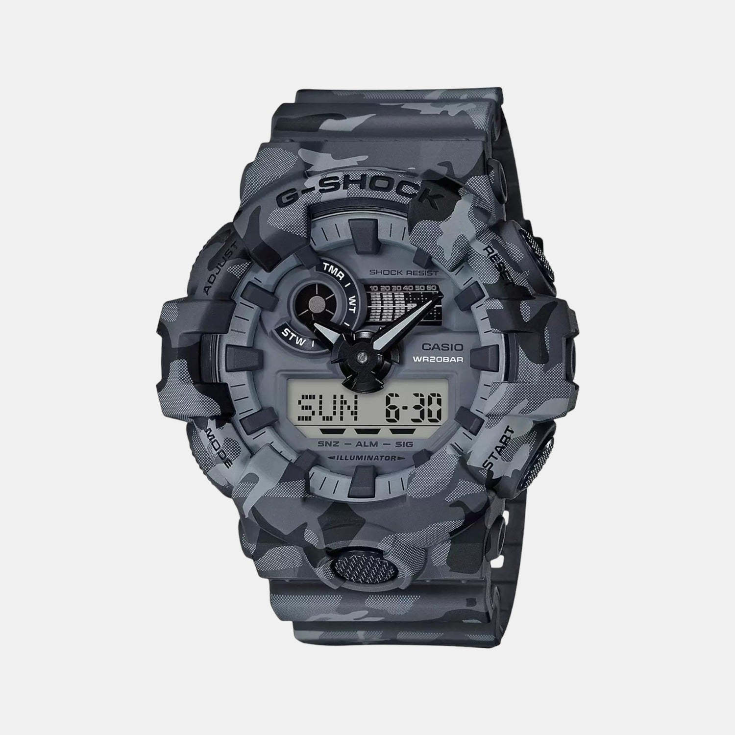 G-Shock Men Quartz Grey Dial Analog-Digital Resin Watch G825