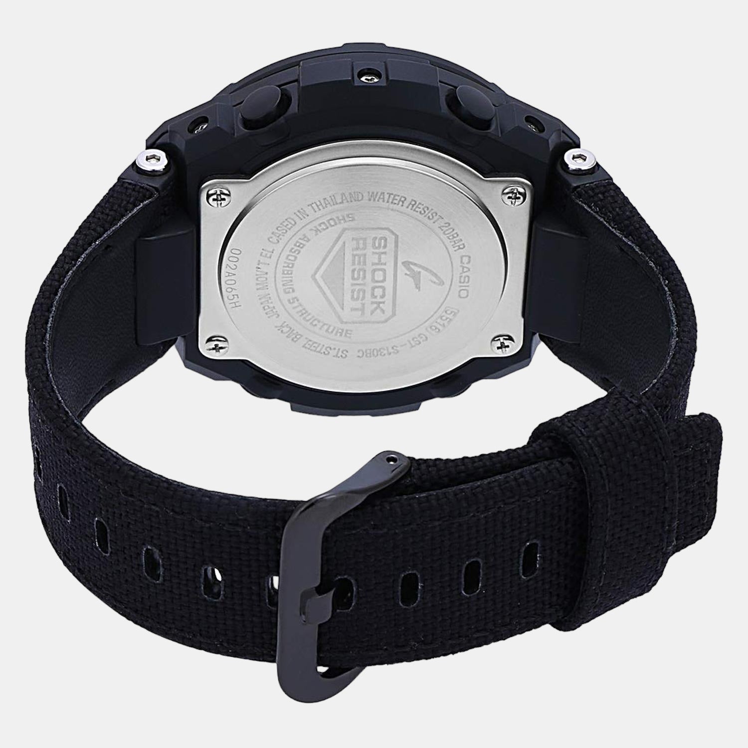 G-Shock Men Quartz Black Dial Analog-Digital Leather Watch G858