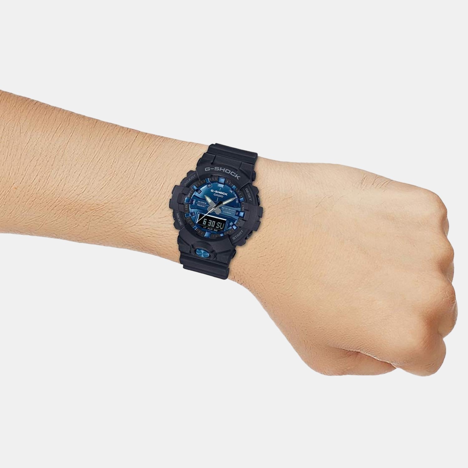 G-Shock Men Quartz Blue Dial Analog-Digital Resin Watch G874