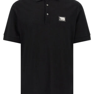 Dolce & Gabbana Logo Plate Polo Shirt