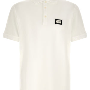 Dolce & Gabbana Logo Plate Polo Shirt
