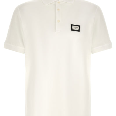 Dolce & Gabbana Logo Plate Polo Shirt