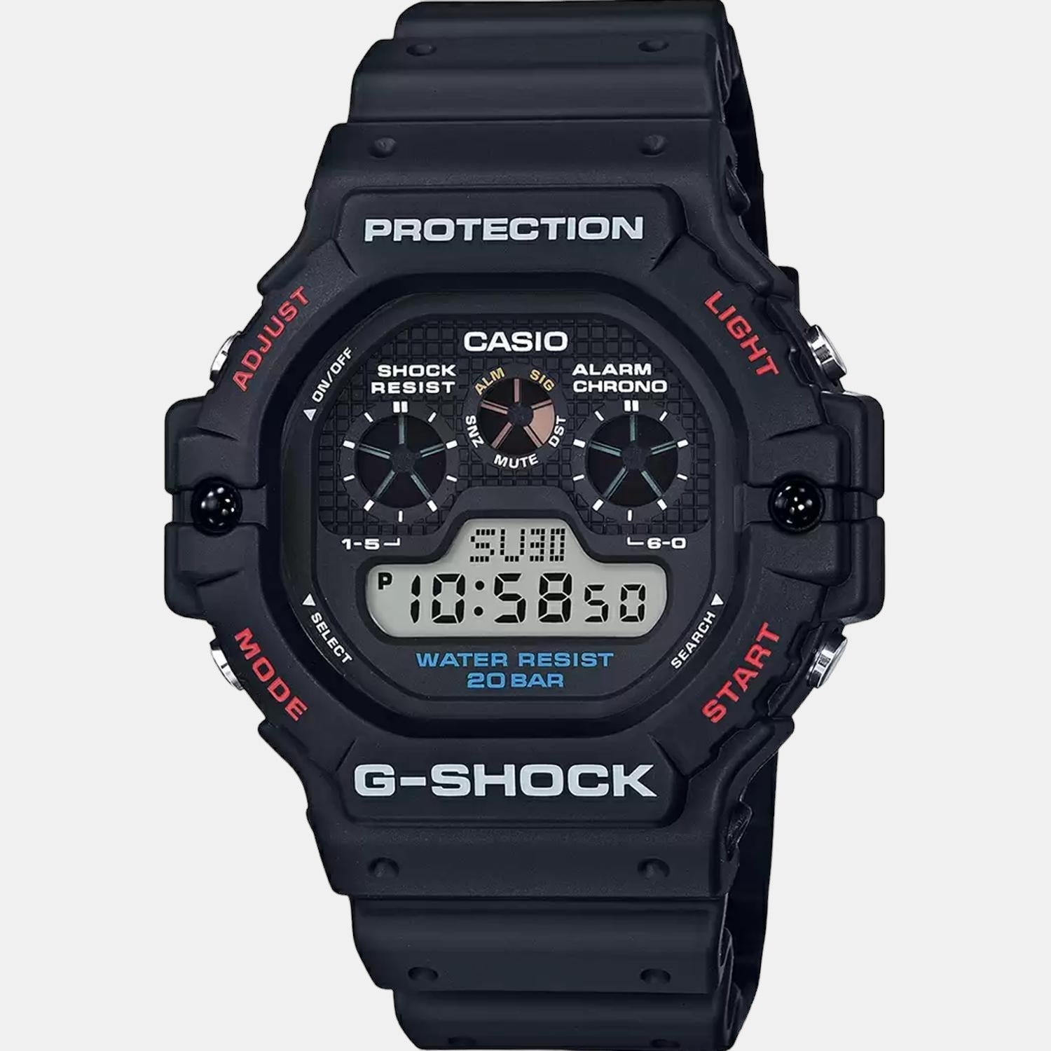 G-Shock Men Quartz Black Dial Digital Resin Watch G909