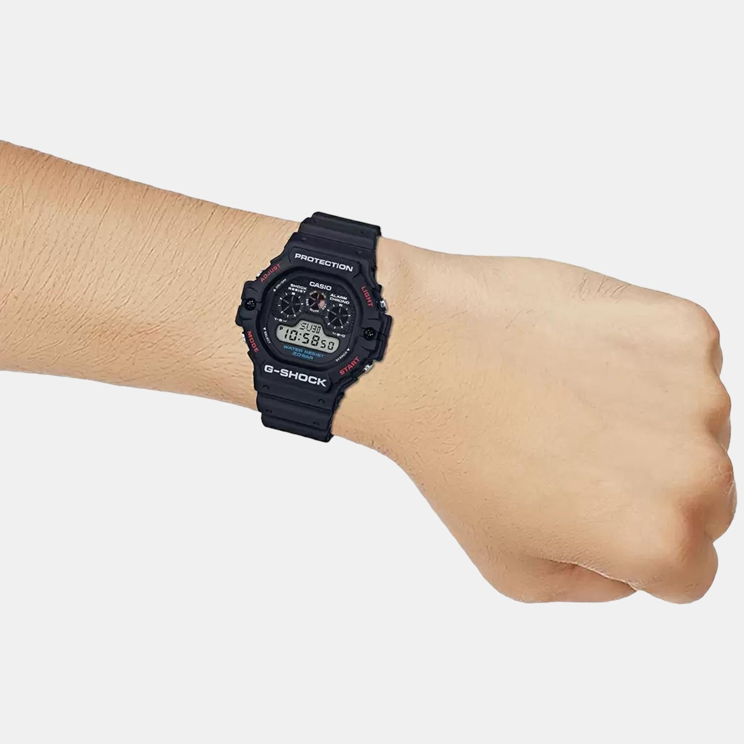 G-Shock Men Quartz Black Dial Digital Resin Watch G909