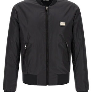 Dolce & Gabbana Logo Plaque Bomber Jacket