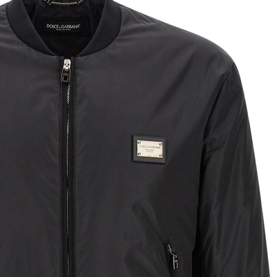 Dolce & Gabbana Logo Plaque Bomber Jacket