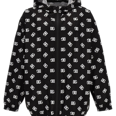 Dolce & Gabbana Logo Print Hooded Jacket
