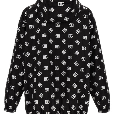 Dolce & Gabbana Logo Print Hooded Jacket