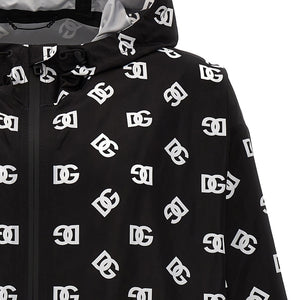 Dolce & Gabbana Logo Print Hooded Jacket
