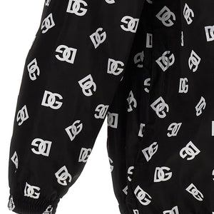 Dolce & Gabbana Logo Print Hooded Jacket