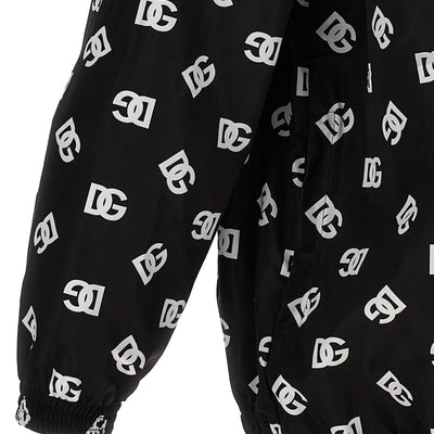 Dolce & Gabbana Logo Print Hooded Jacket