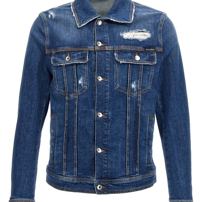 Dolce & Gabbana Denim Jacket With Used Effect