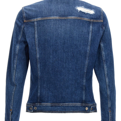 Dolce & Gabbana Denim Jacket With Used Effect