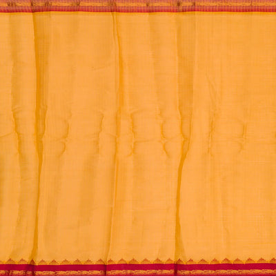 Sandal Handloom Gadwal SICO Saree With Checks & Contrast Border-Sandal