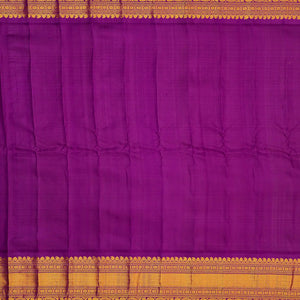 Yellow Handloom Gadwal Silk Saree With Mango Zari Butta-Yellow